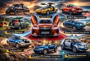 عجیب‌ترین خودروهای جهان؛ شاسی‌بلند روباز، کوپه‌ شیشه‌ای و بنز شش‌چرخ