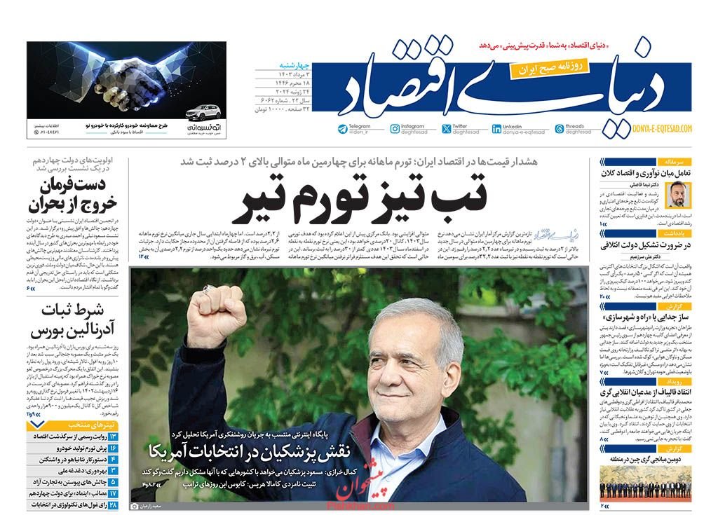 تب تیز تورم تیر/کیوسک 3 مرداد